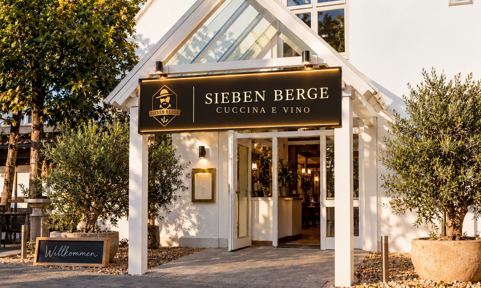 Eingang SIEBEN BERGE Cuccina e Vino in Rhöndorf